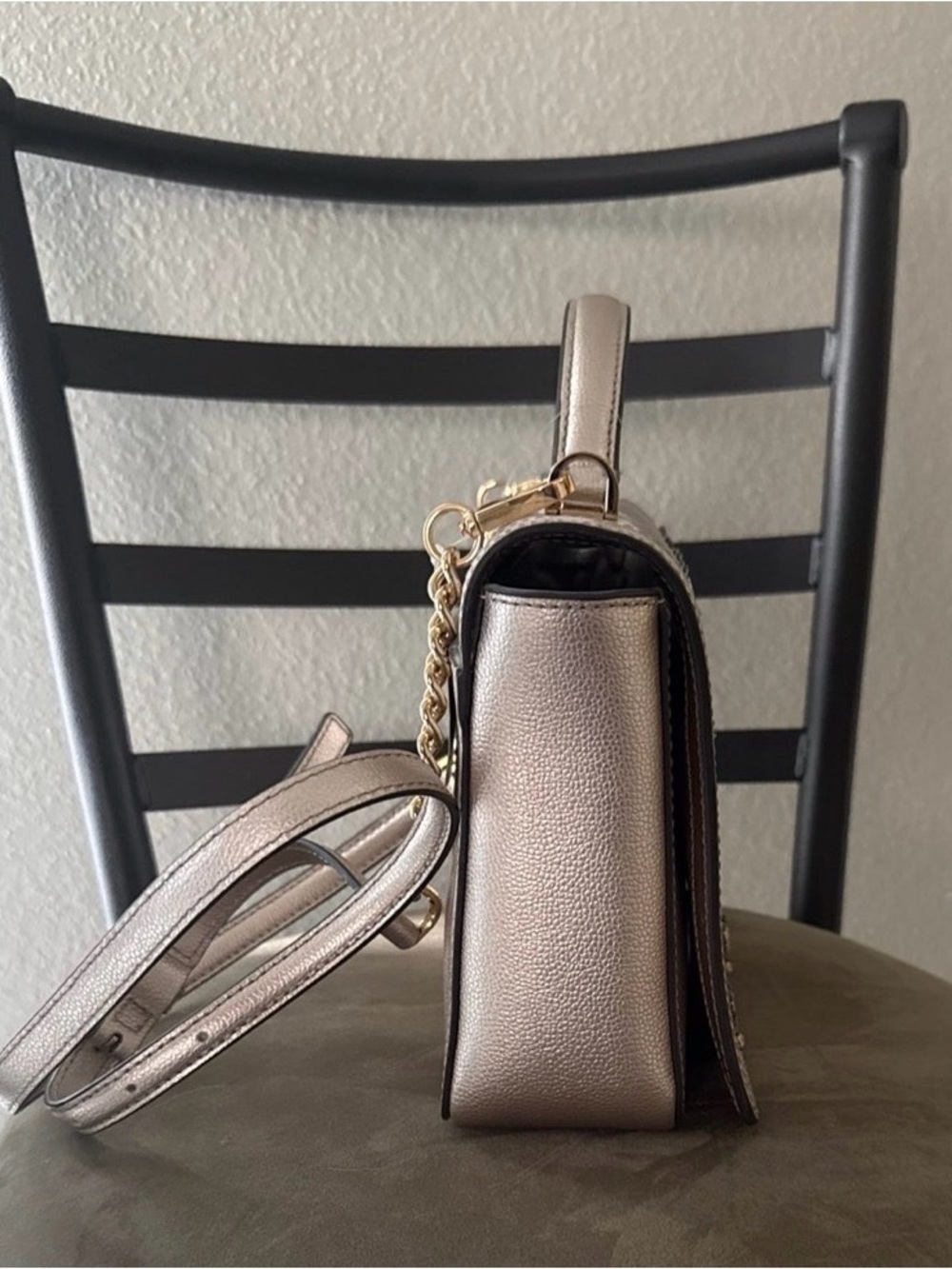Kate Spade Patterson Drive Embellished Maisie Metallic Blush Crossbody w/dustbag - Picture 6 of 10